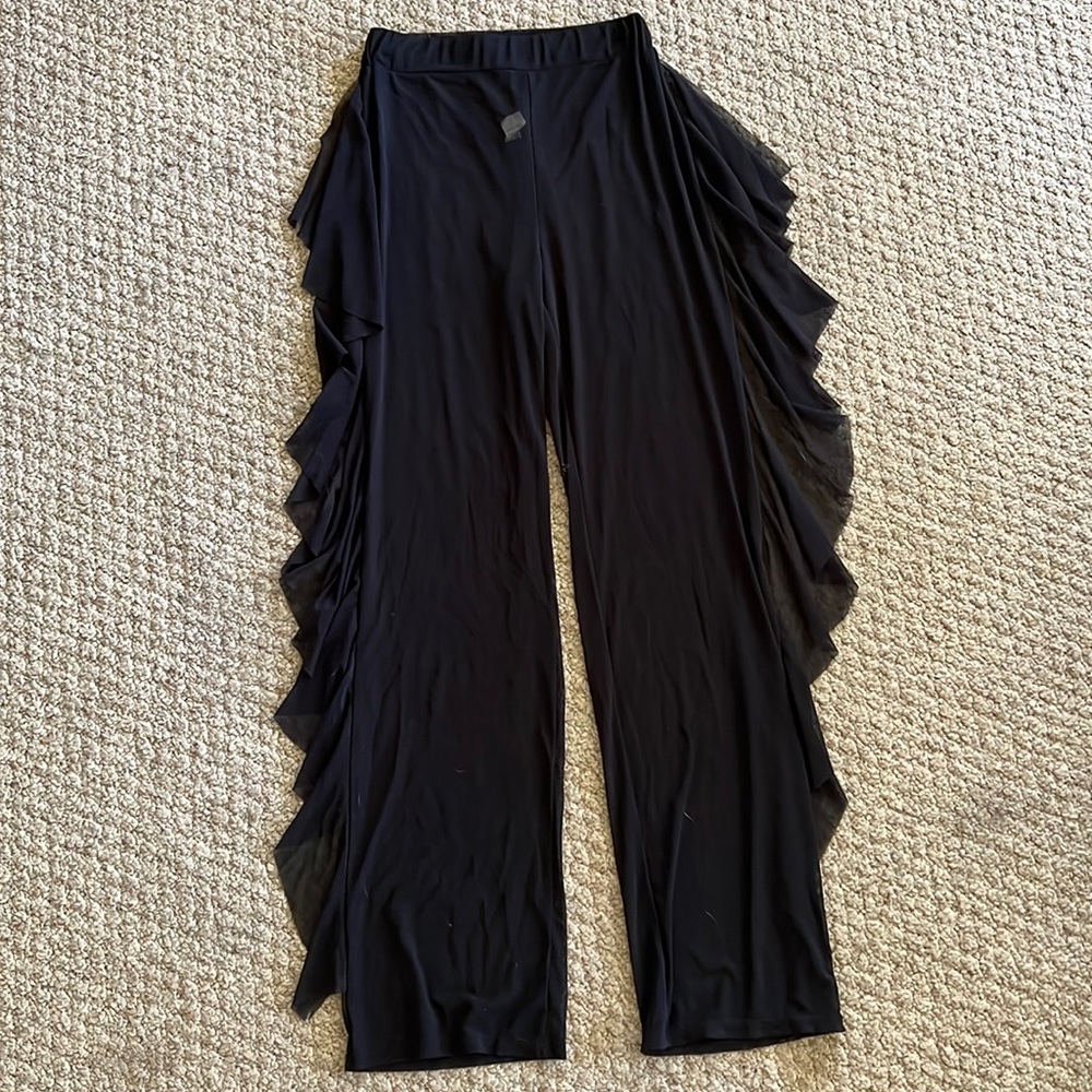 Black sheer bikini cover up pants size small